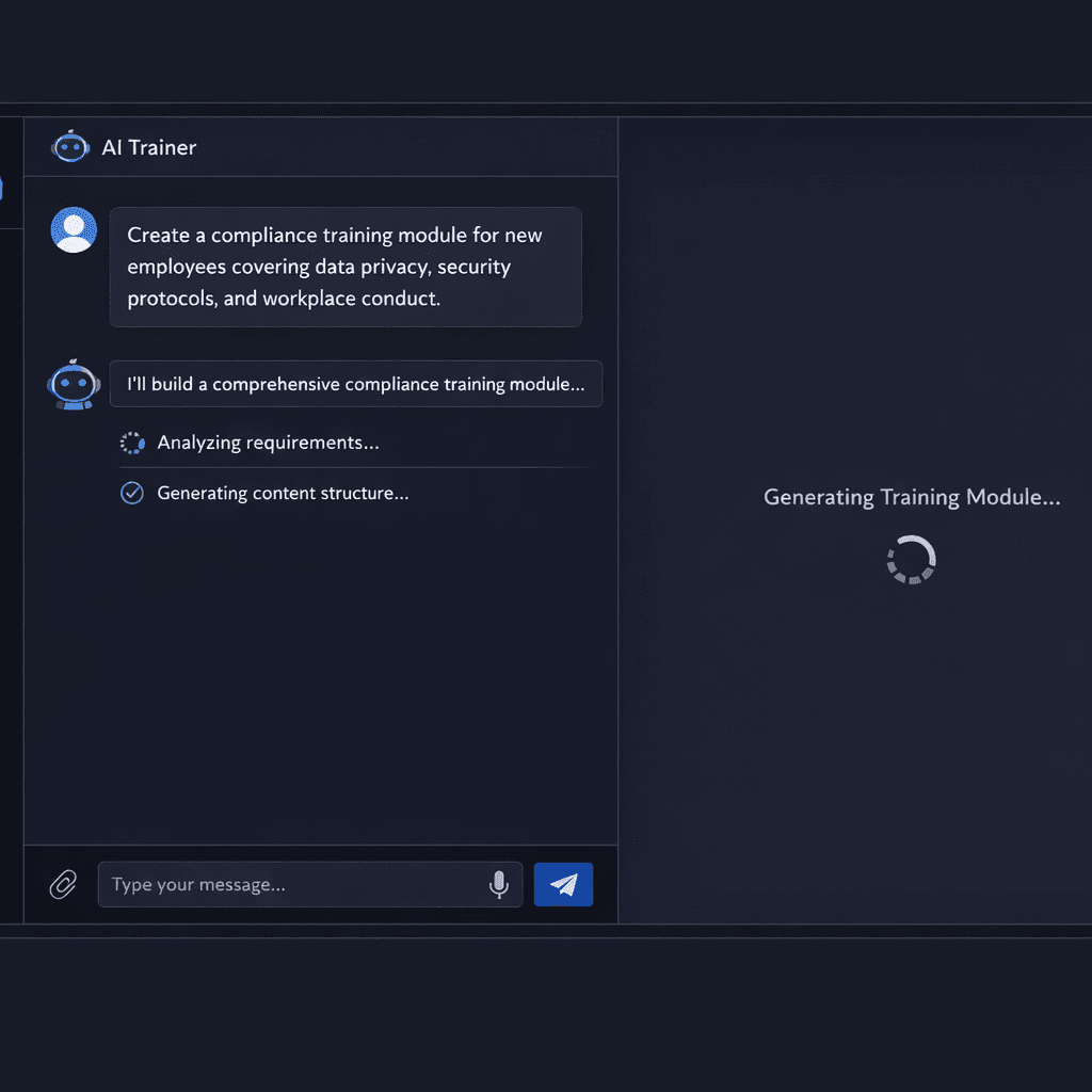 Impact Learning drafting a learning brief with AI assistance